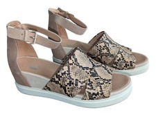 DR. Scholls Orig. Col. Say What, Toasted Taupe Snakeskin Print 11M Women's Wedge