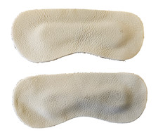 2x Faux Leather Stick On Friction Heel Grip Pads Comfort Cushion for Shoes Boots