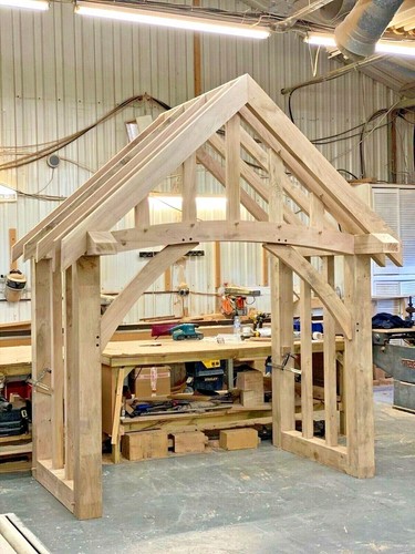 Solid oak porch full curved - oak,