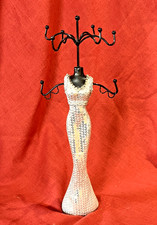 Elegant Silver Sequin Evening Dress Lady Mannequin 8 Arm Jewellery Stand