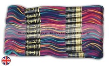 6 Multi Colour Anchor Cross Stitch Skeins 100% Cotton Embroidery Floss Threads