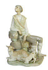Figurine En Porcelaine Vintage Peinte À La Main Grande Lladro Retirée Signée