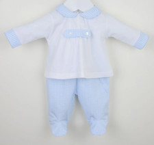 Pex baby boys Spanish 2 piece outfit lemon white 6-9-12 months