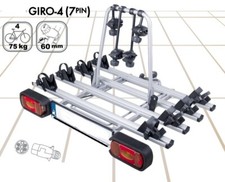 Super Deal GIRO 4 Bike Rack Cycle Carrier 4 bikes Tow bar Mounted with Tilt 75kg