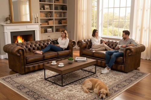 Chesterfield sofa suite - chesterfield,