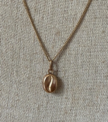 9ct yellow gold coffee bean - yellow,