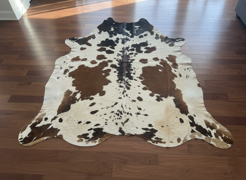 Natural cowhide rugs tricolor - natural,