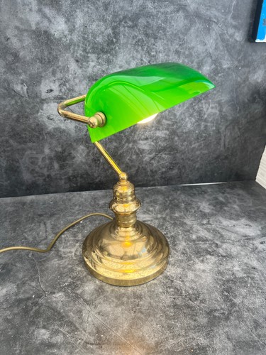 Bankers style desk lamp with - desk,