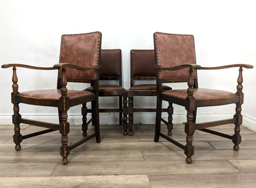 Dining chairs vintage oak - dining,