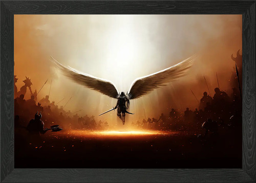 Angel warrior framed wall - angel,