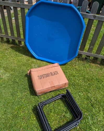 Tuff tray with - , adjustable