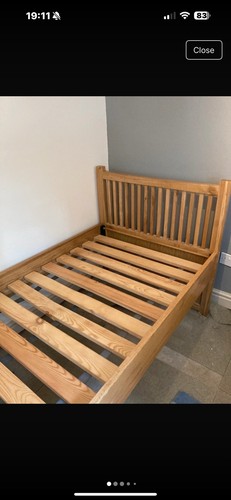 Solid oak single bed frame - solid,