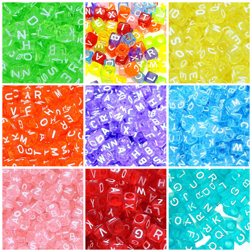 100pcs 6mm cube colourful