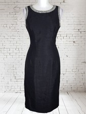 Michaela Louisa Rhinestone Trim Black Occasion Dress Size 10