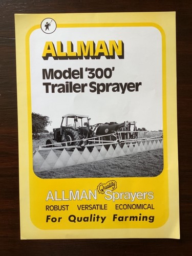 Allman sprayers model 300 - model,