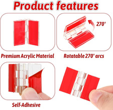 Clear Plastic Hinges, Acrylic