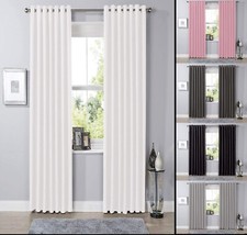 Blackout Eyelet Curtains Black