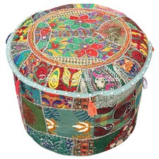 Indian patchwork cotton green - cotton,