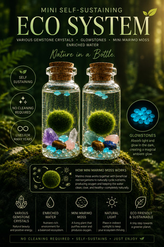Mini marimo moss ecosystem - mini,