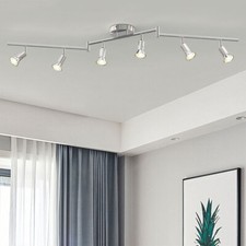 Track Lighting Kit, 1-6 Head Foldable Ceiling Spot Light with GU10 Socket