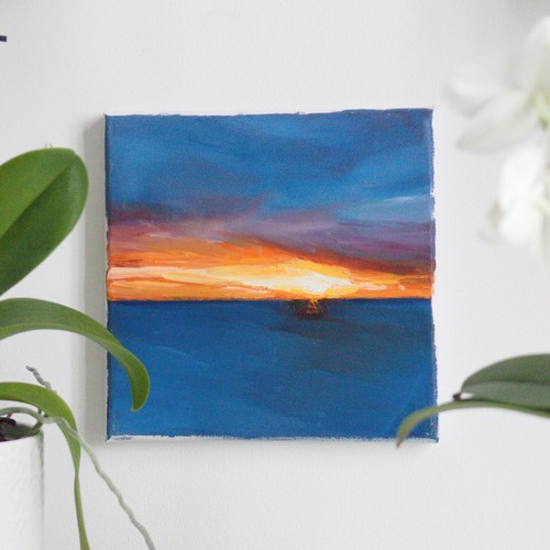Sunset painting original - sunset,