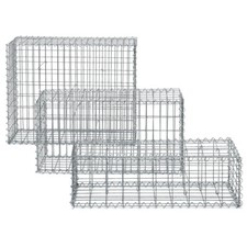 Gabion Basket Galvanised Cage Retaining Stone Outdoor Wall Heavy Duty 4mm Wire