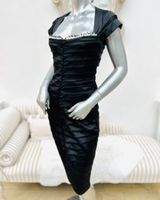 Karen Millen black satin silk