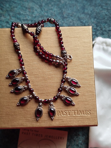Garnet sterling silver vintage - sterling,