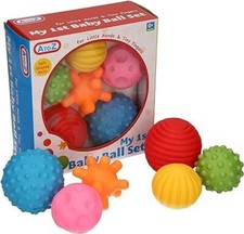 6 Piece Baby Ball Set Multi Textured Sensory Soft Balls Different Shaped Set