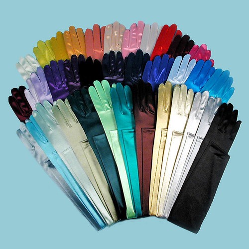 Long satin opera - satin,