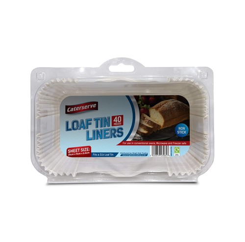 Loaf tin liners fits 2lb - tin,