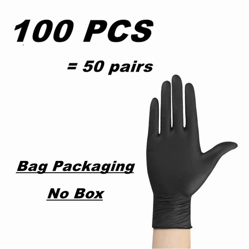 100pcs black nitrile - black,
