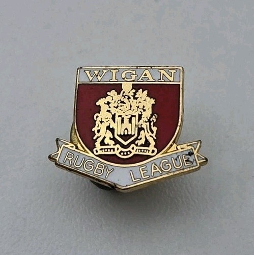 Wigan rugby league vintage pin - wigan,