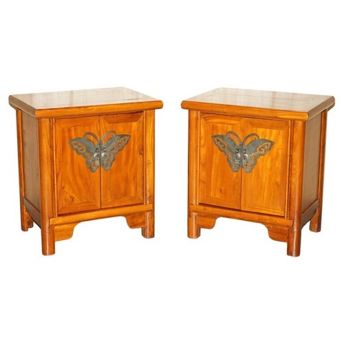 Pair chinese elm butterfly - of,