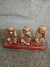 Three Wise Monkeys Brass