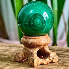 35G Natural malachite ball quartz crystal energy ball reiki healing