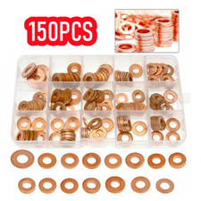 150pcs Copper Diesel Injector Washers Fuel Set Seal Rings Assortment Kit UK