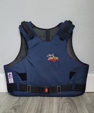 Jack Ellis Pro Horse Riding Equine Back Protector Vest In Blue Size Small