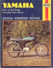 YAMAHA FS1E,A,DX,DXA,FS1,FS1M,FS1M DX,SPORTS MOPED HAYNES MANUAL 1972-1980
