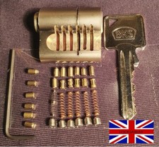 MILA BKS  CUTAWAY PRACTICE LOCK fitted with PIN in PIN Security. **Made in UK**