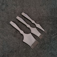 Leather Craft Black Steel Pricking Irons Stitching Lacing Punch Chisel Tool