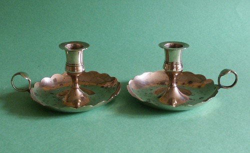 Pair vintage brass - brass, chamber