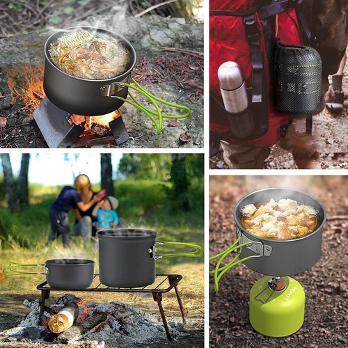 Camping cookware mess kit - cookware,