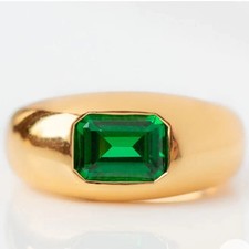 Emerald Signet Ring For Men's