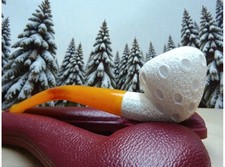 Block Meerschaum Sunburst Drop Pipe(Laticce Design)