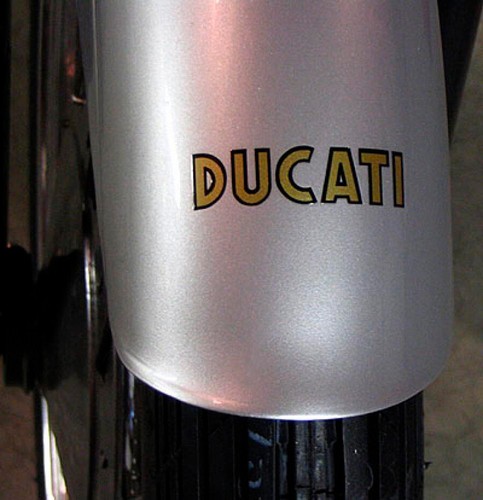 Ducati front fender gold - , decal