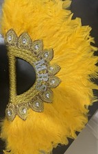 Personalised African Feather Hand Fan –Custom Name & Title | Bridal, Traditional