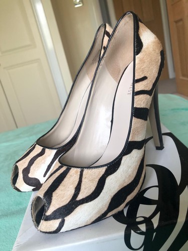 Ladies zebra print peep - peep, toe