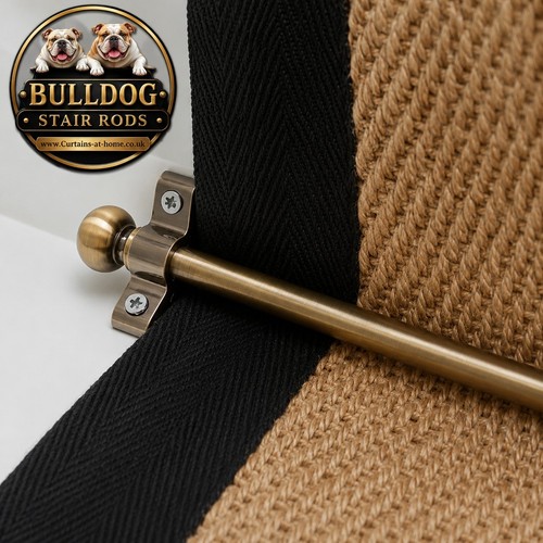 Bulldog antique brass stair - bulldog,