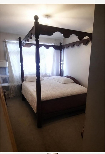King wooden four poster bed - four,